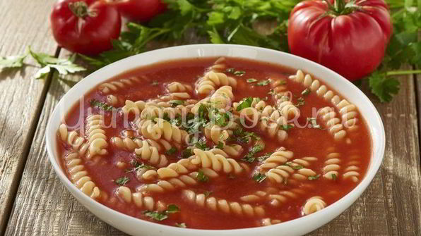 томатный суп с макаронами