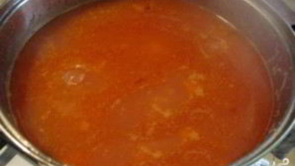 томатный суп с перловкой