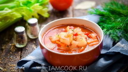 Томатный суп с сельдереем