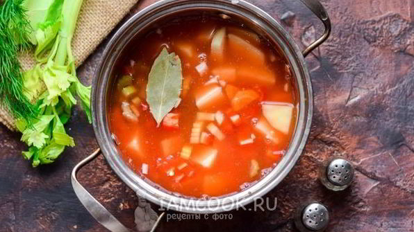 томатный суп с сельдереем