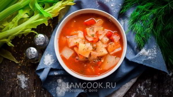 томатный суп с сельдереем