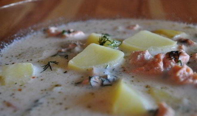 Уха из форели по-фински