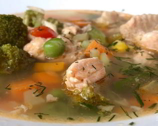 Уха из красной рыбы