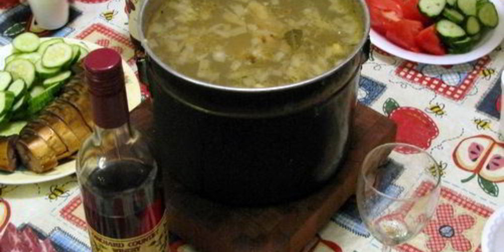 Рецепт ухи на природе