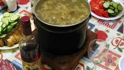 Уха на природе