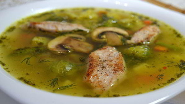 весенний суп с замороженными овощами и рисом