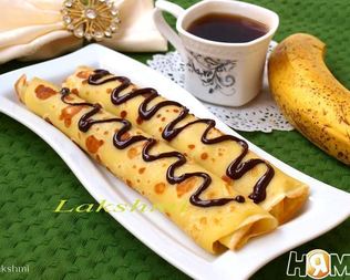 Блинчики фаршированные бананами