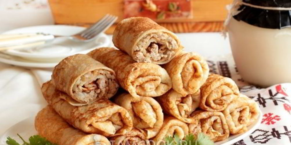Рецепт блинчиков с куриным фаршем