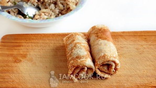 блинчики с куриным фаршем