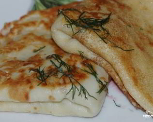 Блинчики с ливерной колбасой