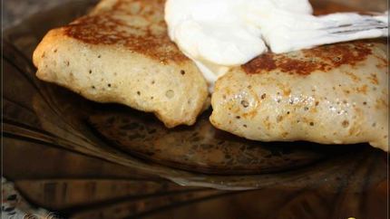 Блинчики с мясом и сыром