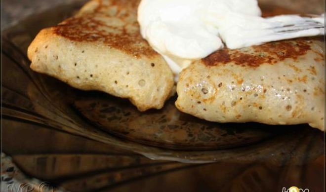 Блинчики с мясом и сыром