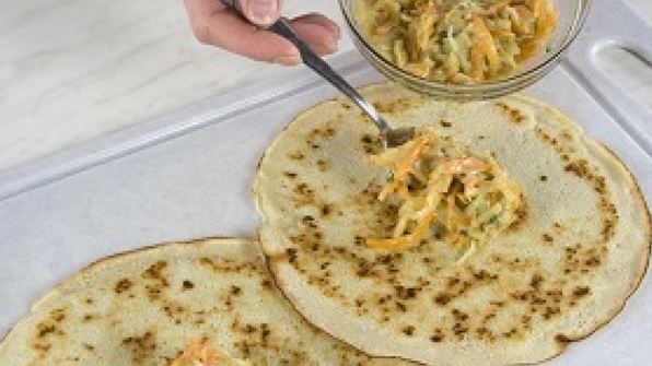 блинчики с овощами