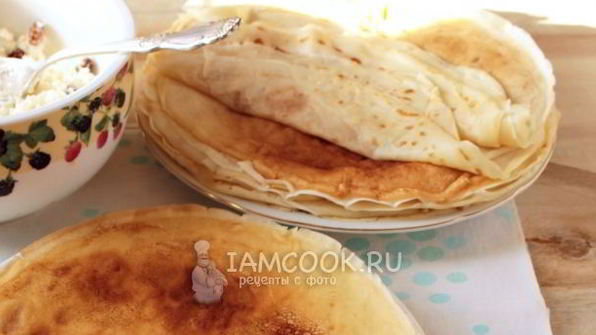 блинчики с творогом и изюмом