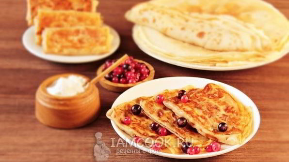 блинчики с творогом и изюмом