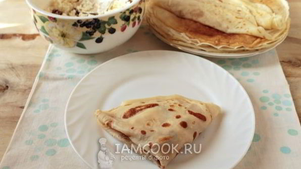 блинчики с творогом и изюмом