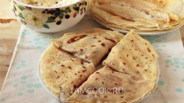 блинчики с творогом и изюмом