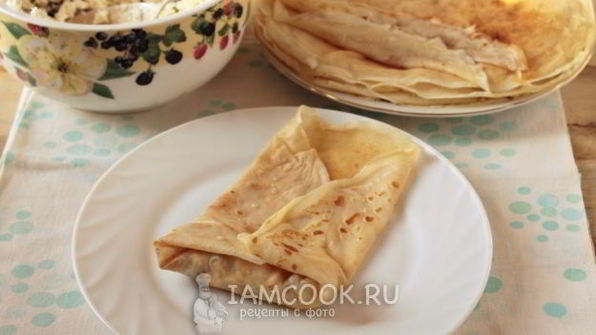 блинчики с творогом и изюмом