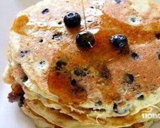 Блинчики с творогом и малиной