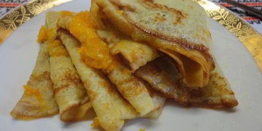 Рецепт блинчиков в апельсинового карамелей