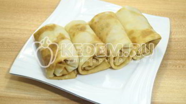 блины с фаршем и морковью по-корейски