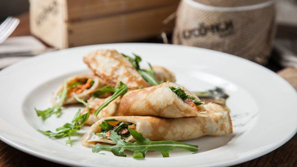 блины с семгой