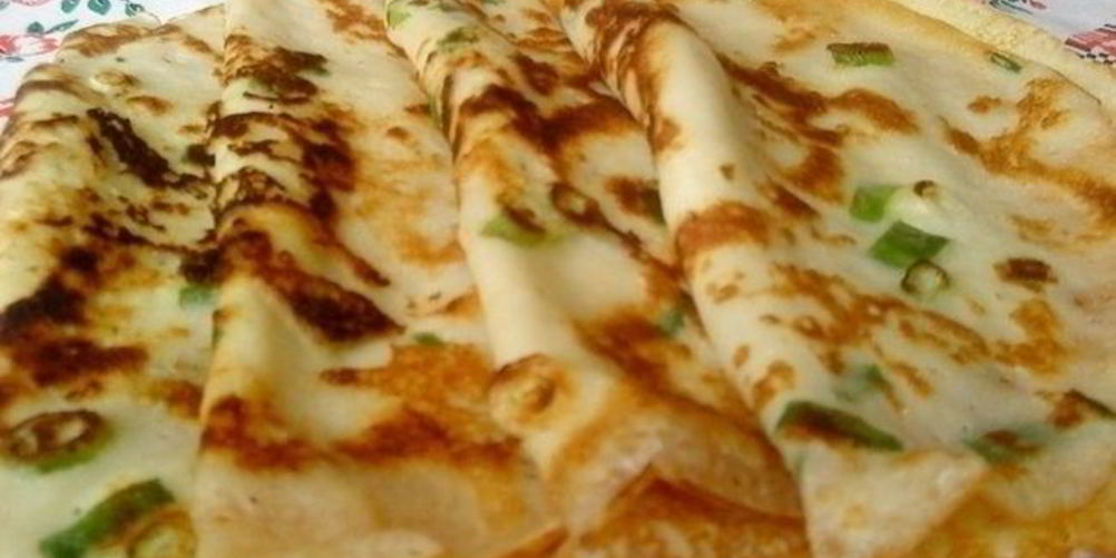 Рецепт блинов с зеленым луком