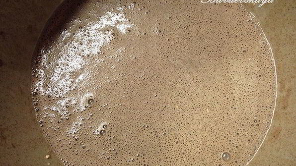 черемуховые блины с маскарпоне и голубикой