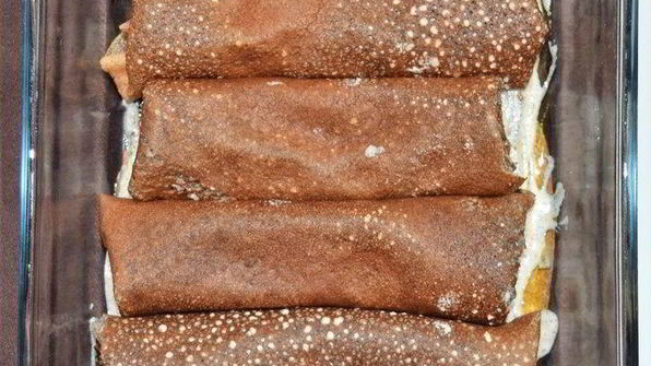 гречневые блинчики с баклажанной начинкой