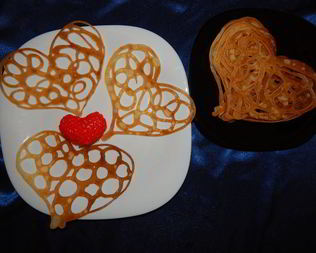 Кружевные блинчики-сердечки