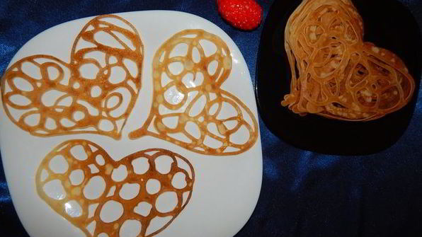 кружевные блинчики-сердечки