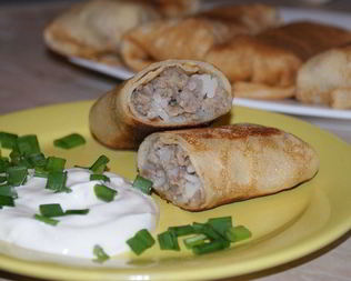 Блины с мясом