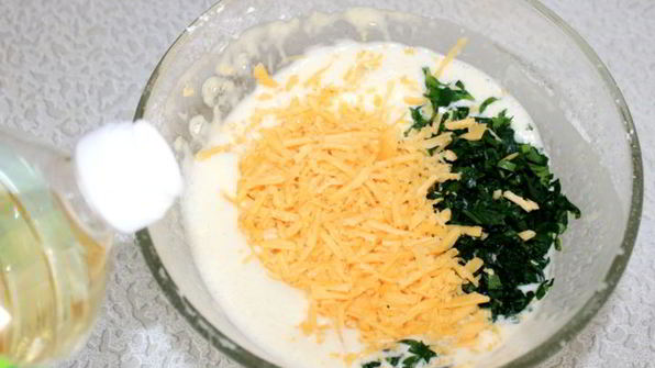 сырные блинчики с петрушкой