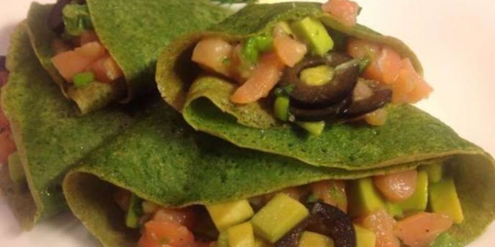 Рецепт зеленых блинов со шпинатома