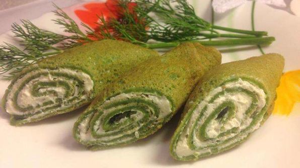 зеленые блины со шпинатом