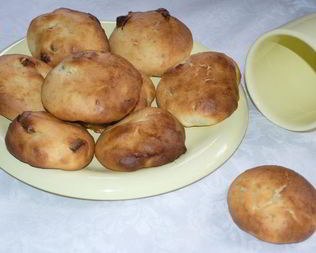 Булочки с сахаром без дрожжей