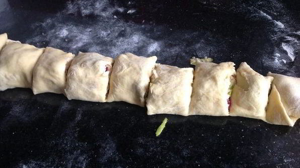 постные яблочные булочки с клюквой