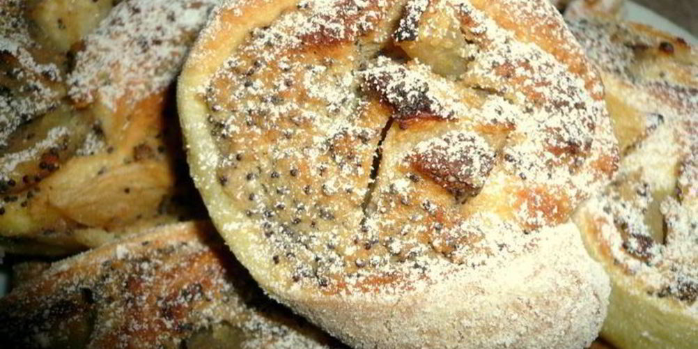 Рецепт яблочно-маковых плюшки