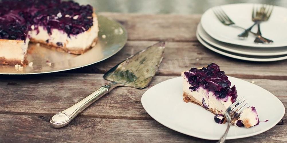 Рецепт черничного чизкейка без выпечки