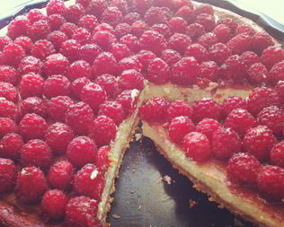 Чизкейк из рикотты с малиной