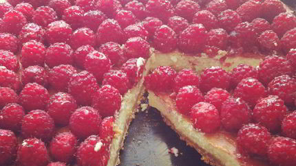 Чизкейк из рикотты с малиной