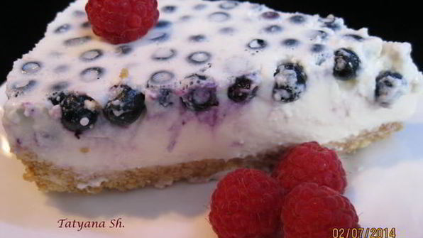 чизкейк с черникой без выпечки