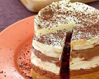 Холодные полосатые чизкейки