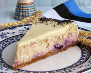 Лимонный чизкейк с черникой