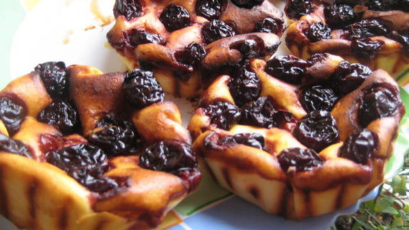 мини-чизкейки с вишней