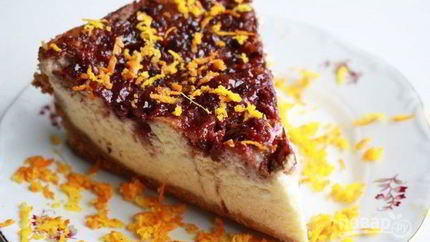 Новогодний чизкейк с клюквой