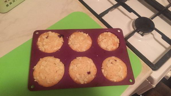 кексики с черничным джемом