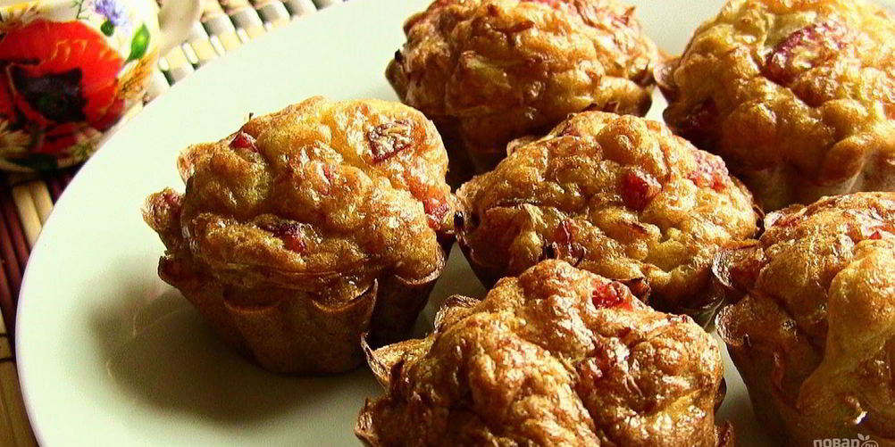 Рецепт кексов с капустой и колбасой