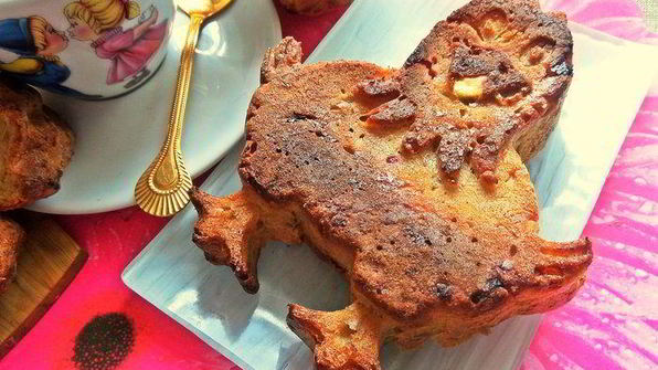 кексы с ягодами и грушей на творожном тесте