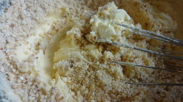 орехово-шоколадный кекс с тыквенно-кокосовой прослойкой